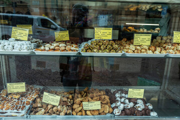 Display of a candy shop in Monreale, Palermo, Sicily, Italy