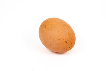 An isolated hen egg on a white background
