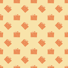 Seamless pattern with gift boxes