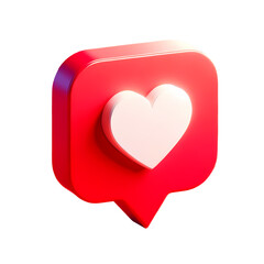 Red Heart Icon Message