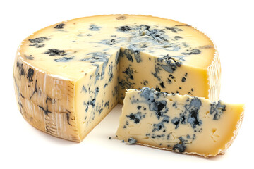 Rochefort, blue cheese isolated on white