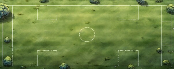 Empty soccer stadium game field Generative AI