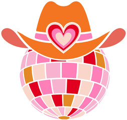 Howdy Cow girl Disco ball Element