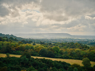 Fototapeta na wymiar Hills across the countryside in England, UK