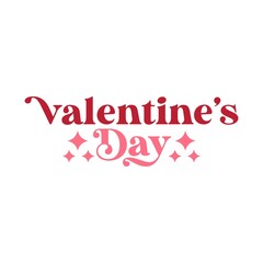 Fototapeta premium Valentine’s Day text phrase design on plain white transparent isolated background for shirt, hoodie, sweatshirt, apparel, card, tag, mug, icon, poster or badge