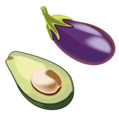 eggplant and avocado