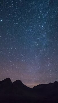 atlas mountains night stars, morocco in vertical
