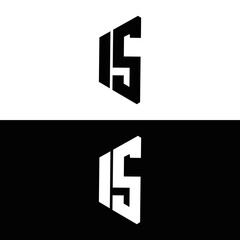 IS logo. I S design. White IS letter. IS, I S letter logo design. Initial letter IS letter logo set, linked circle uppercase monogram logo. I S letter logo vector design.	
