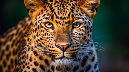 Leopard portrait, AI Generative.