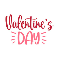 Valentine’s Day text phrase design on plain white transparent isolated background for shirt, hoodie, sweatshirt, apparel, card, tag, mug, icon, poster or badge