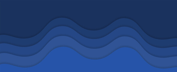 Vector blue line background curve element with black space for text and message design, overlapping layers