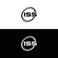 ISS logo. I S S design. White ISS letter. ISS, I S S letter logo design. Initial letter ISS letter logo set, linked circle uppercase monogram logo. I S S letter logo vector design.	
