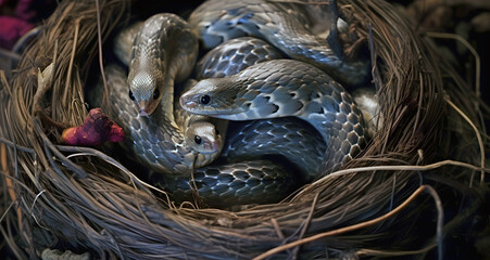 snakes nest, ai generated.