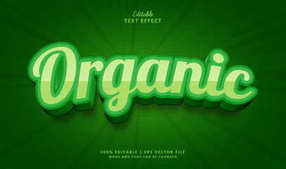 Organic Editable Text Effect Style 3d Green