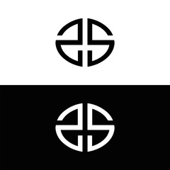 ZS logo. Z S design. White ZS letter. ZS, Z S letter logo design. Initial letter ZS letter logo set, linked circle uppercase monogram logo. Z S letter logo vector design.	

