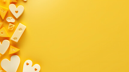 National Cheese lovers day banner template. with lots of empty copy space for text. Generative AI