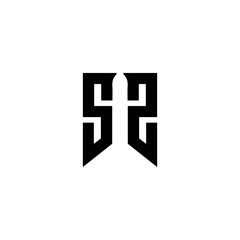 SZ logo. S Z design. White SZ letter. SZ, S Z letter logo design. Initial letter SZ letter logo set, linked circle uppercase monogram logo. S Z letter logo vector design.	
