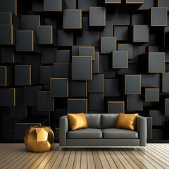 Cozy living room with comfortable furniture and stylish decor generative ai