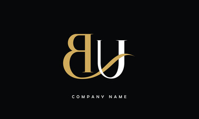Fototapeta na wymiar BU, UB, B, U Abstract Letters Logo Monogram