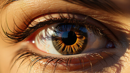 Stunning Macro Shot of Human Eye with Mesmerizing Swirl Pattern in Iris - High-Resolution, Detailed...
