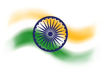  indian national emblem ashok chakra or ashok wheel with indian flag or indian tiranga flag blur graphic design texture,cutout in transparent background,png format  mock up,indian republic day © gv image