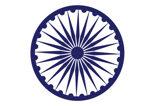 indian national emblem ashok chakra or ashok wheel isolated cutout in transparent background,png format