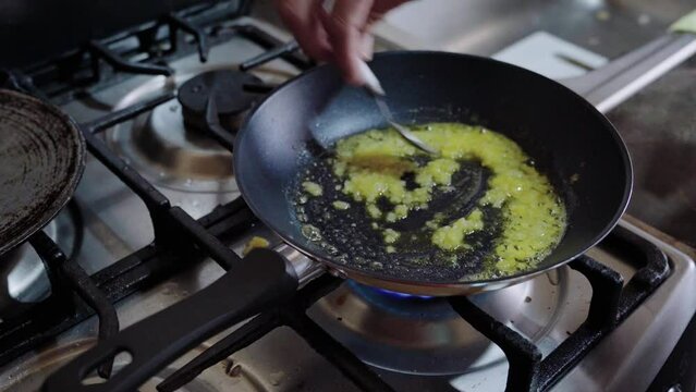 cooking on the stove