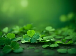 St. Patrick's Day green clover background
