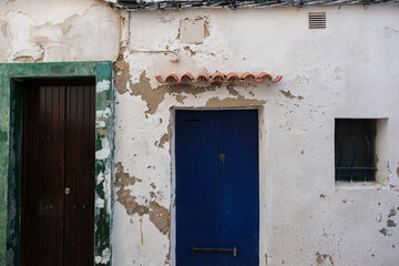 Romantic backstreet, side street and alleys in historic old town of Ibiza Stadt, Balearic Island with historic Mediterranean style architecture facades, a landmark sightseeing tourist spot in downtown