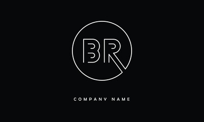 BR, RB, B, R Abstract Letters Logo Monogram