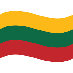 Lithuania flag in waving. Flag of Lithuania. 
