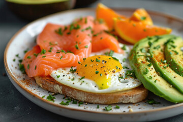 Delicious Keto Breakfast Recipe: Eggs, Salmon, And Avocado