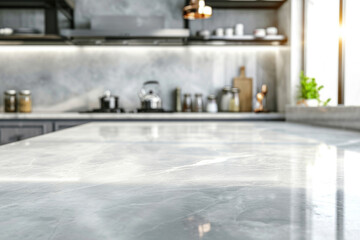 Marble Counter With Copy Space, Modern Kitchen Background