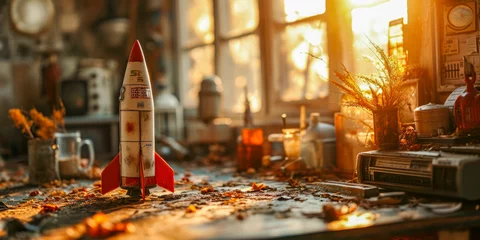 Abwaschbare Fototapete Rakete Spielzeug © Fatih