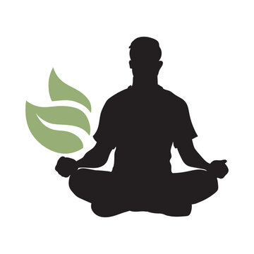 recommend clip art: silhouette of a person meditating