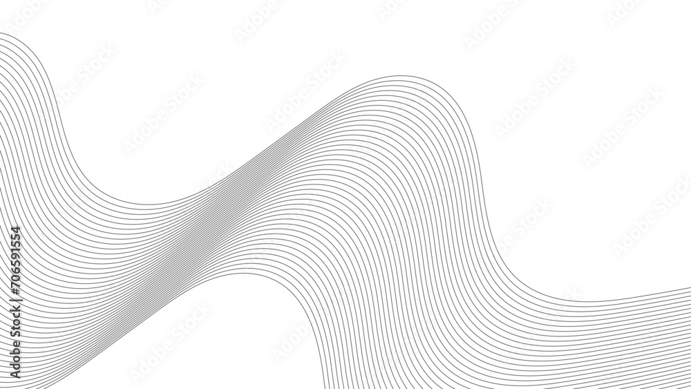Wall mural abstract wave element for design. digital frequency track equalizer. stylized line art background. a