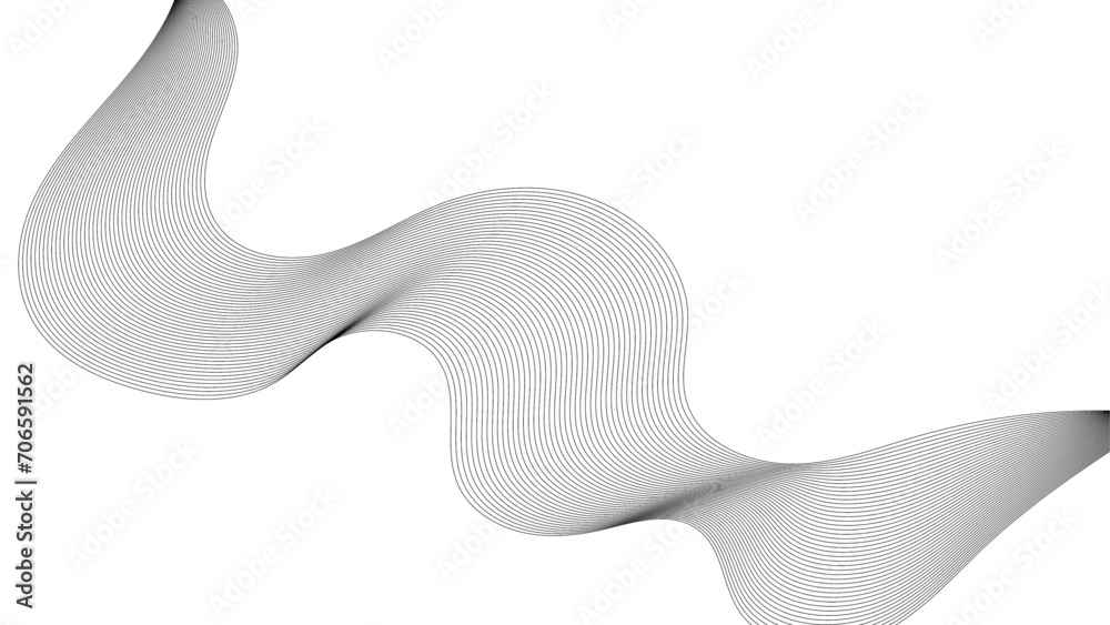 Wall mural abstract wave element for design. digital frequency track equalizer. stylized line art background. a