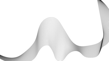 Abstract wave element for design. Digital frequency track equalizer. Stylized line art background. Abstract wave line for banner, template, wallpaper background with wave design. Vector illustration.