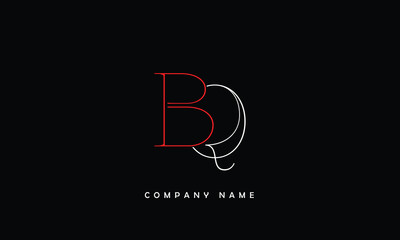 BQ, QB, B, Q Abstract Letters Logo Monogram