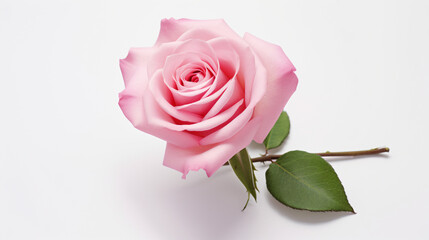  pink rose isolated on white background