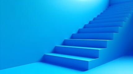 Wooden stairs elevate the promotion of the business. Business promotion stairs to heaven. stairs to the blue sky. Wooden stairs. Business start-up.