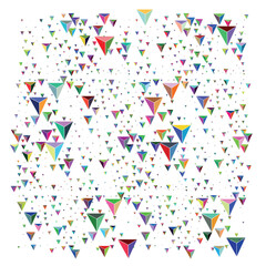 Fototapeta na wymiar Colorful background. Abstract pattern with triangles on white background