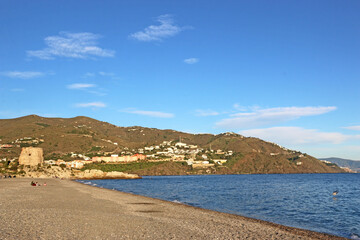 Fototapeta na wymiar Velilla beach in Andalucia, Spain 