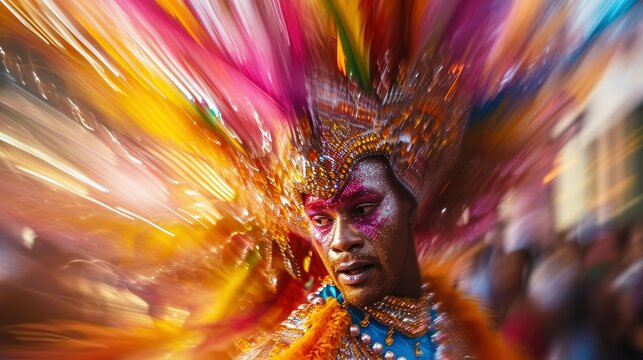 Sensual Samba dancer at Rio Carnival