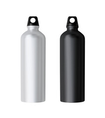 3D illustration. Thermo bottle mockup isolated