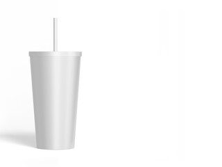 3D illustration. Soft drink cup isolated.