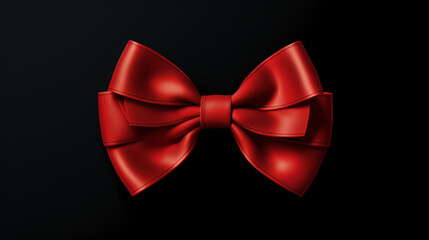  red bow on black background