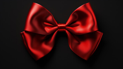  red bow on black background