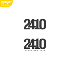 Creative Happy New Year 2410 Logo Design