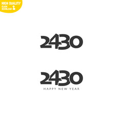 Creative Happy New Year 2430 Logo Design